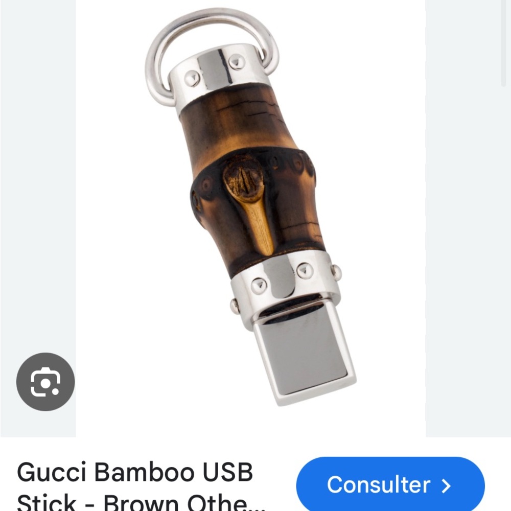 Gucci Bamboo Design USB with Silver Accents